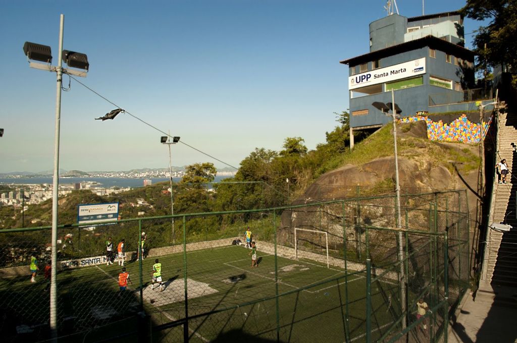 la sede dell'Upp in cima alla favela di Santa Marta