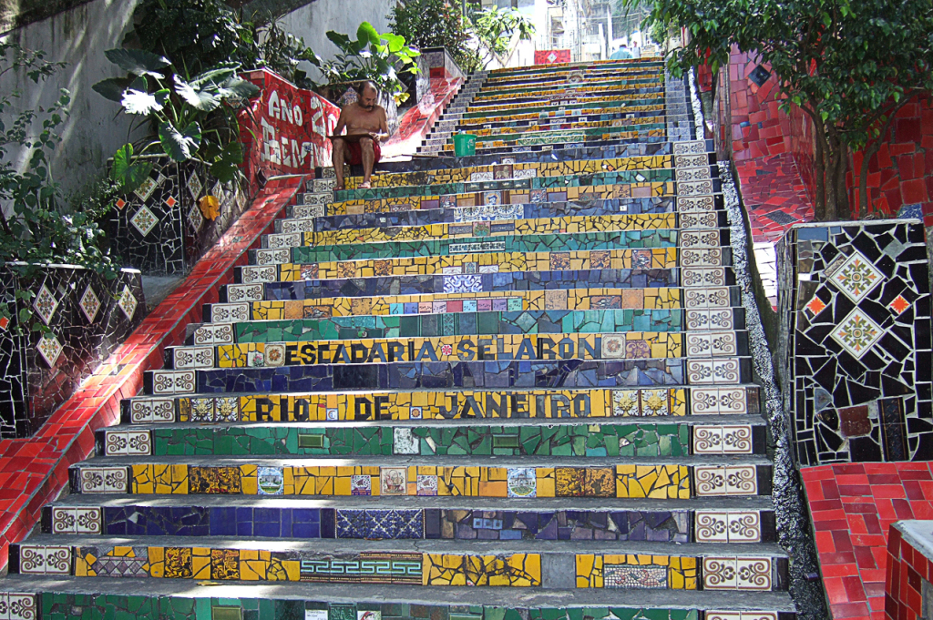 la "escadaria Selaron" a Lapa, Rio de Janeiro