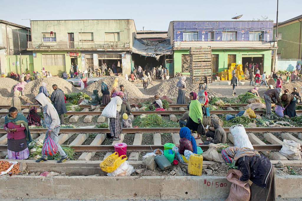 The new railway at Atekilit Tera, main fruit and vegetable market